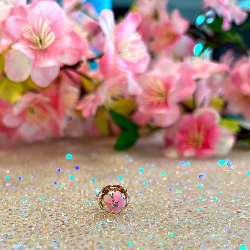 Pink Flower Charm